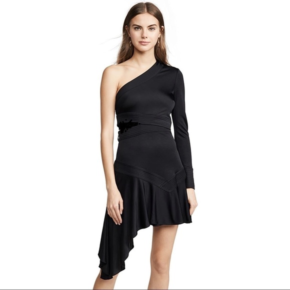Alexis Cold Shoulder Asymmetrical Hem Rocca Dress - Picture 1 of 12